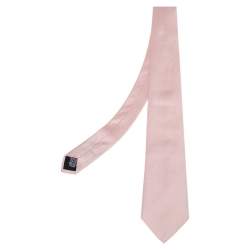 Pre Owned Boss By Hugo Boss Pink Jacquard Silk Tie