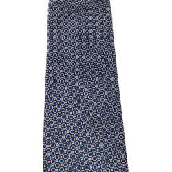 Pre Owned Boss By Hugo Boss Blue & Black Dotted Jacquard Silk Tie