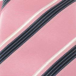 مملوكة مسبقًا Boss By Hugo Boss Pink Striped Silk Tie
