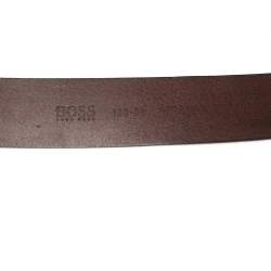 Pre Owned Boss by Hugo Boss Brown Leather Buckle Belt 100CM