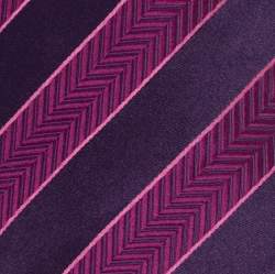 مملوكة مسبقًا ربطة عنق بوس باي هوغو بوس حرير مخطط بنفسجي