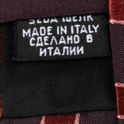 مملوكة مسبقًا ربطة عنق بوس باي هوغو بوس حرير مخطط برتقالي وبني