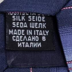 مملوكة مسبقًا ربطة عنق بوس باي هوغو بوس حرير مخطط كحلي رفيعة