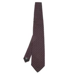 مملوكة مسبقًا ربطة عنق بوسي باي هوغو حرير لونين بنمط مربع 