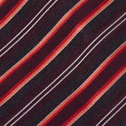 Boss By Hugo Boss Multicolor Striped Silk Wool Tie