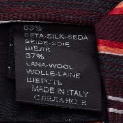 مملوكة مسبقًا Boss By Hugo Boss Multicolor Striped Silk Wool Tie