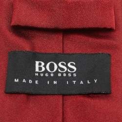 مملوكة مسبقًا Boss By Hugo Boss Red Silk Tie 