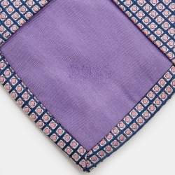 مملوكة مسبقًا Boss By Hugo Boss Navy Blue/Pink Patterned Silk Tie