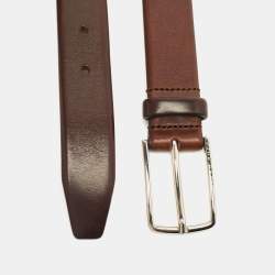 Boss By Hugo Boss Dark Brown Leather Buckle Belt 95CM