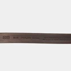 Boss By Hugo Boss Dark Brown Leather Buckle Belt 95CM