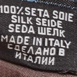 Pre Owned Boss By Hugo Boss Grey/Blue Checked Silk Tie