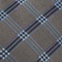 Pre Owned Boss By Hugo Boss Grey/Blue Checked Silk Tie