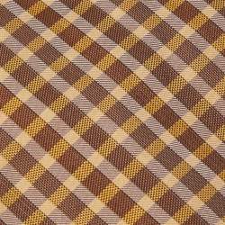Boss by Hugo Boss Brown/Yellow Check Patterned Silk Tie