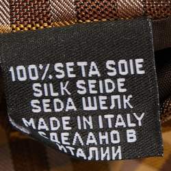 Boss by Hugo Boss Brown/Yellow Check Patterned Silk Tie