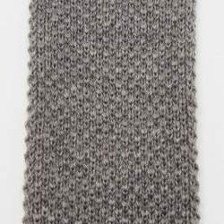 Pre Owned Boss by Hugo Boss Grey Wool Knit Slim Tie