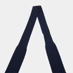 Boss By Hugo Boss Navy Blue Cotton Knit Slim Tie