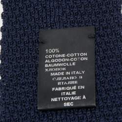 Boss By Hugo Boss Navy Blue Cotton Knit Slim Tie
