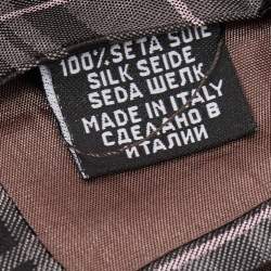 Boss By Hugo Boss Grey Check Patterned Silk Tie