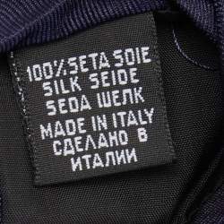 Pre Owned Boss By Hugo Boss Dark Blue Silk Slim Tie