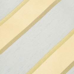 Pre Owned Boss By Hugo Boss Yellow/Blue Diagonal Stripe Textured Silk Tie