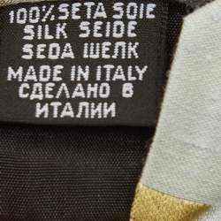 Pre Owned Boss By Hugo Boss Yellow/Blue Diagonal Stripe Textured Silk Tie