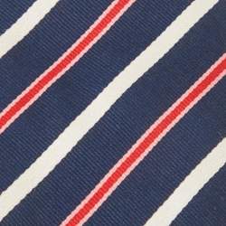 Pre Owned Boss By Hugo Boss Navy Blue Diagonal Striped Silk Tie