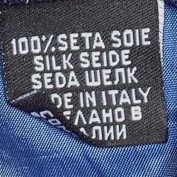 Boss By Hugo Boss Navy Blue Patterned Silk Tie