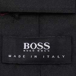 Pre Owned Boss By Hugo Boss Black Silk Skinny Tie