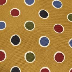 Boss By Hugo Boss Yellow Dotted Silk Traditional Tie