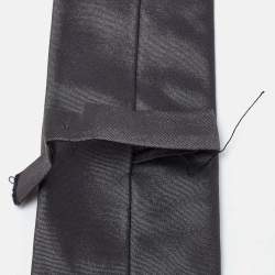 Boss By Hugo Boss Grey Striped Silk Skinny Tie