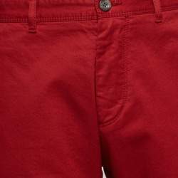 Boss By Hugo Boss Red Cotton Regular Trousers L