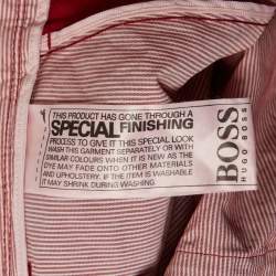 Boss By Hugo Boss Red Cotton Regular Trousers L