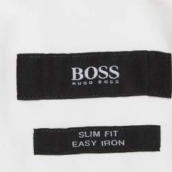 Pre Owned Boss By Hugo Boss White Cotton Slim Fit Shirt XXL