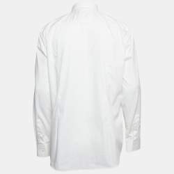 Pre Owned Boss By Hugo Boss White Cotton Slim Fit Shirt XXL