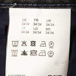 Boss By Hugo Boss Grey Denim Regular Fit Jeans L Waist 34"