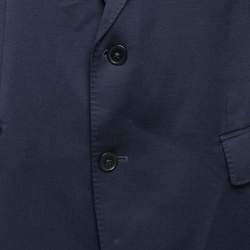 Pre Owned Boss By Hugo Boss Navy Blue Wool Blazer XXL