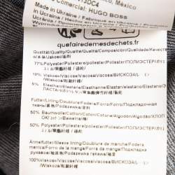 Pre Owned Boss By Hugo Boss Blue Melange Jersey Slim-Fit Blazer L