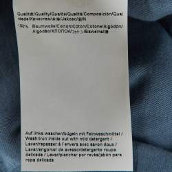 Pre Owned Boss By Hugo Boss Orange Grey Printed Cotton Talking 2 Crew Neck T-Shirt M