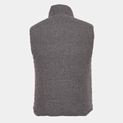 Boss by Hugo Boss Grey Wool and Nylon Reversible Down Vest M