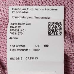 Pre Owned Boss By Hugo Boss Pink Patterned Cotton Slim Fit Shirt XXL