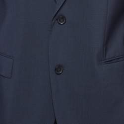 Boss By Hugo Boss Navy Blue Wool Blazer & Pants Suit Set 