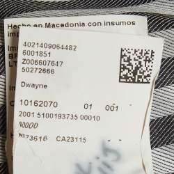 Pre Owned Boss By Hugo Boss Grey Stripe Cotton Slim Fit Shirt XL