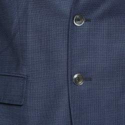 Pre Owned Boss By Hugo Boss Navy Blue Virgin Wool Single Breasted Blazer S