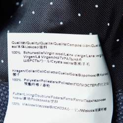 Pre Owned Boss By Hugo Boss Navy Blue Virgin Wool Single Breasted Blazer S