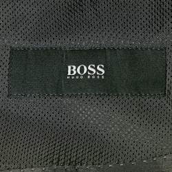 Pre Owned Boss By Hugo Boss Grey Patterned Virgin Wool Super 100 Blazer XL