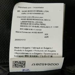 Pre Owned Boss By Hugo Boss Grey Patterned Virgin Wool Super 100 Blazer XL