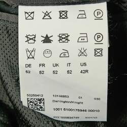 Pre Owned Boss By Hugo Boss Grey Patterned Virgin Wool Super 100 Blazer XL