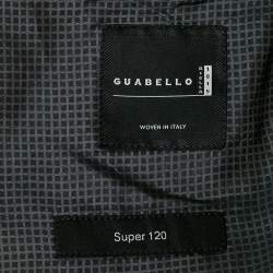 Pre Owned Boss By Hugo Boss Grey Patterned Virgin Wool Blazer XL