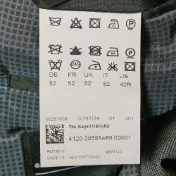 Pre Owned Boss By Hugo Boss Grey Patterned Virgin Wool Blazer XL