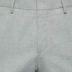 Boss By Hugo Boss Grey Herringbone Cotton Trousers S